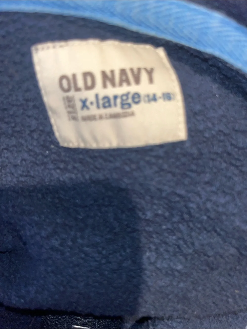 Navy and light blue old navy zip up hoodie